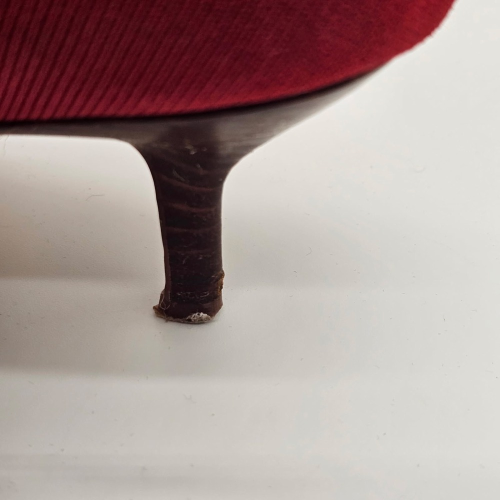 Halston Women Size 9 Sock Red Booties Suede Stretchy Pointy Toe Valentine Day - Picture 9 of 14